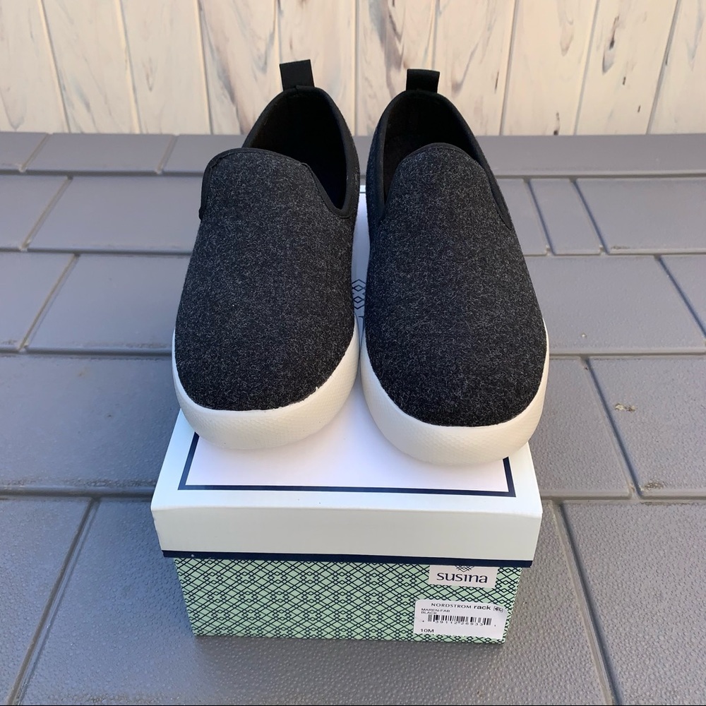 SUSINA Black Maren Slip On Sneakers Sizes 10 & 11